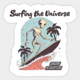 Alien surfing 88092 Sticker